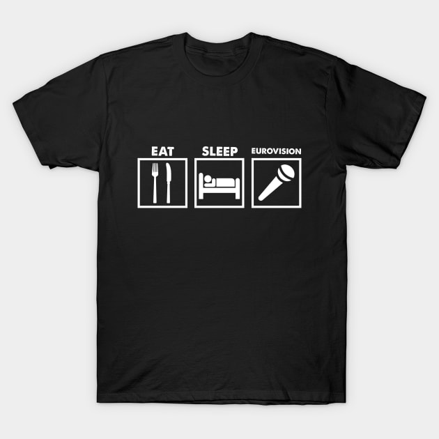 Eat Sleep Eurovision T-Shirt by Rebus28